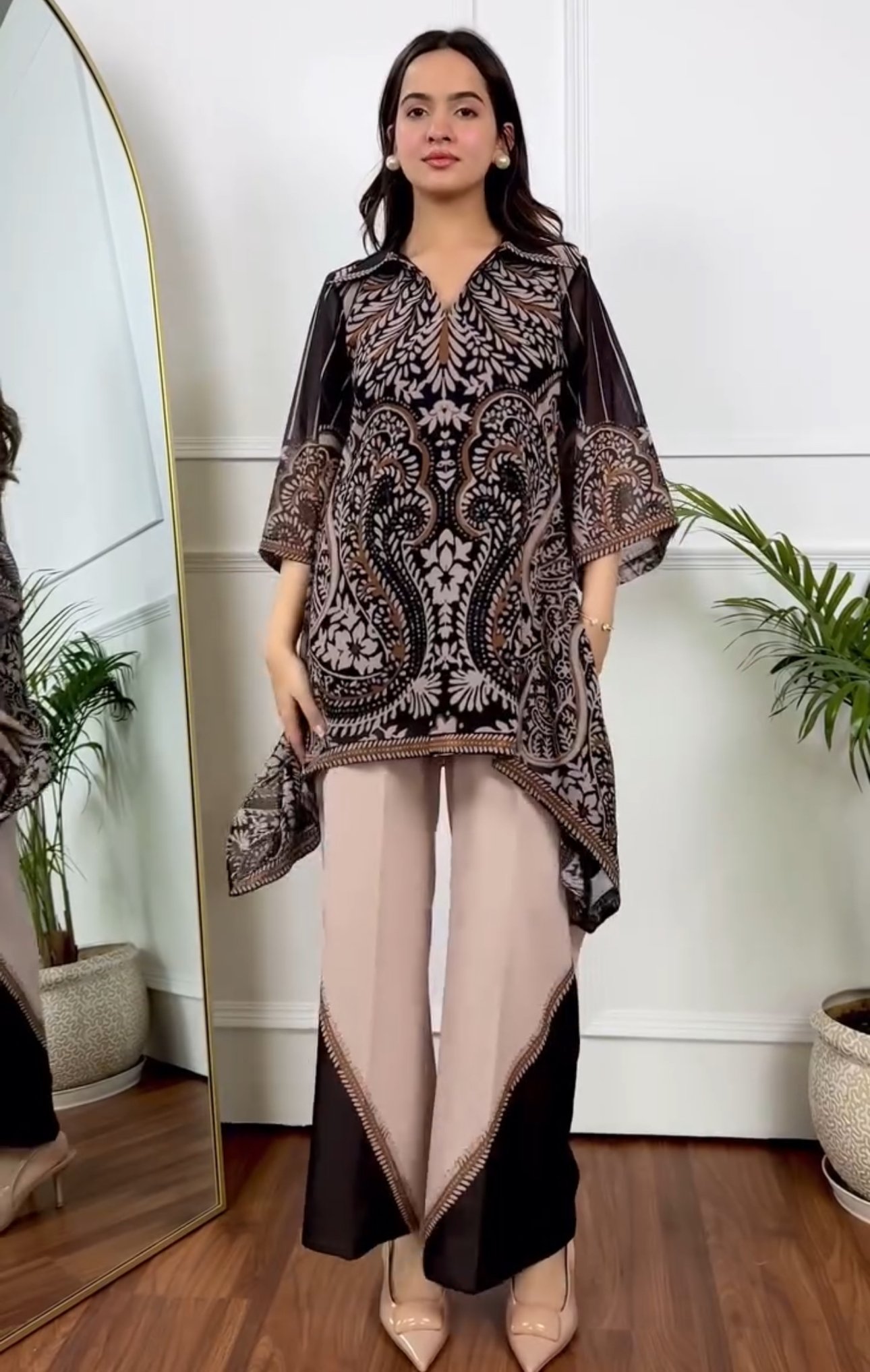 Western Style Top & Trouser 2PCs Set - Image 2