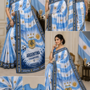 World Cup Theme Saree & Blouse Set